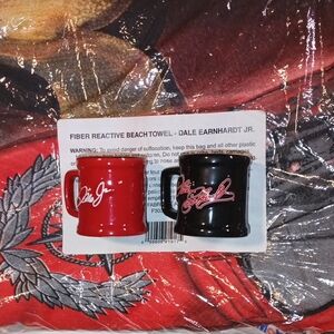 Dale & Dale Jr. Bundle Featuring Two Mini Mugs and Kids Beach Towel.